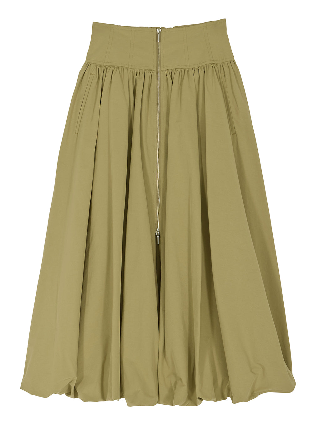 HIGH WAIST BALLOON SLIT SKIRT