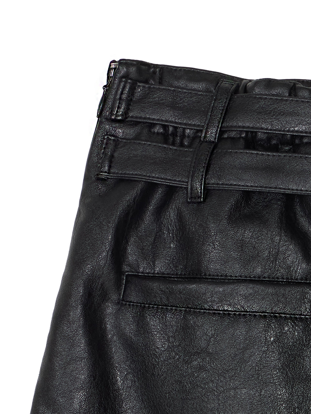SYNTHETIC LEATHER MINI SKIRT