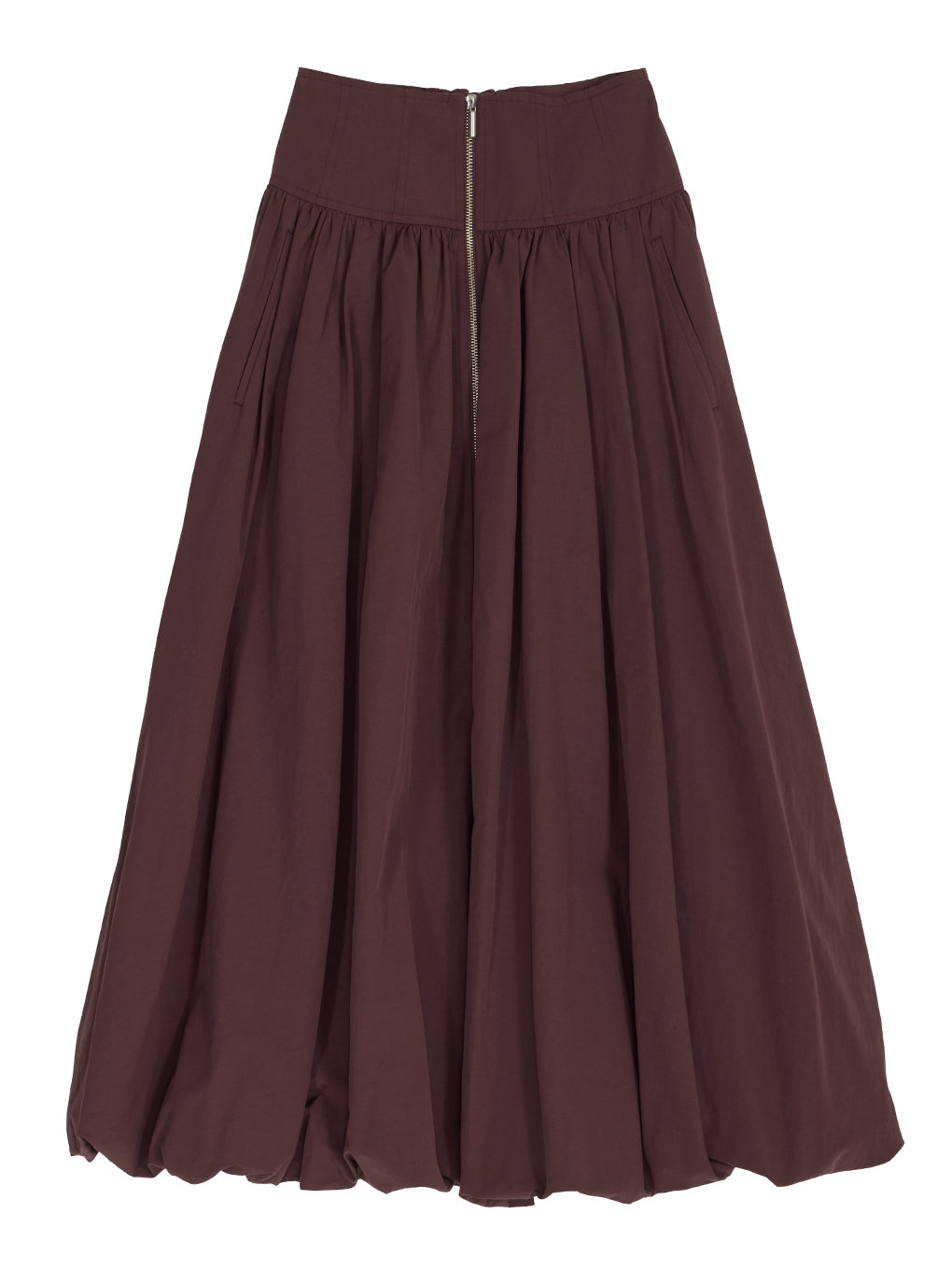 HIGH WAIST BALLOON SLIT SKIRT