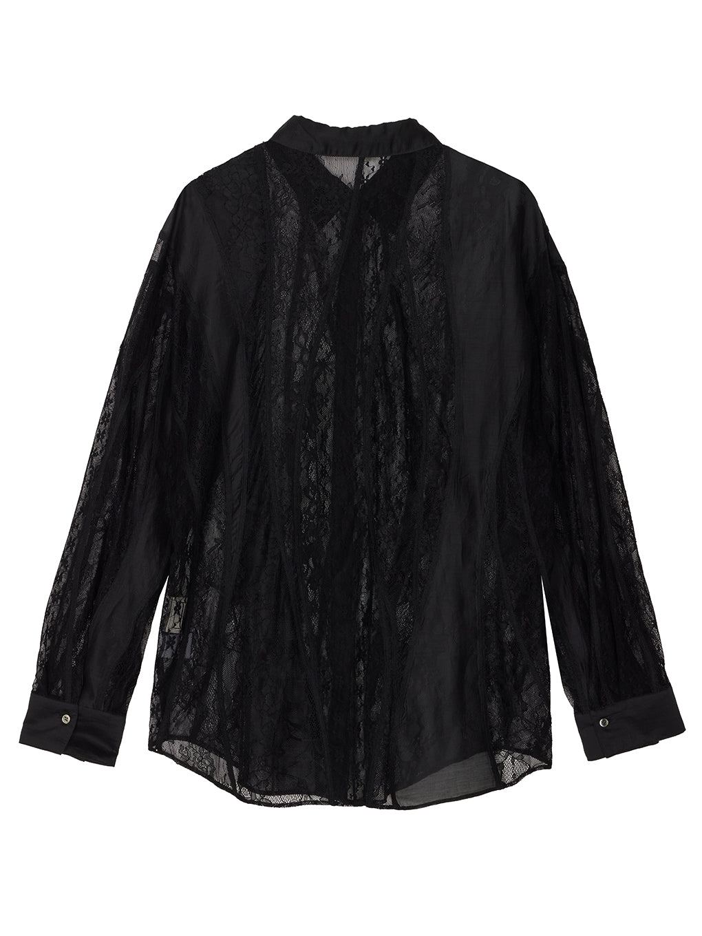 LACE WAVE PATCHWORK SHIRT
