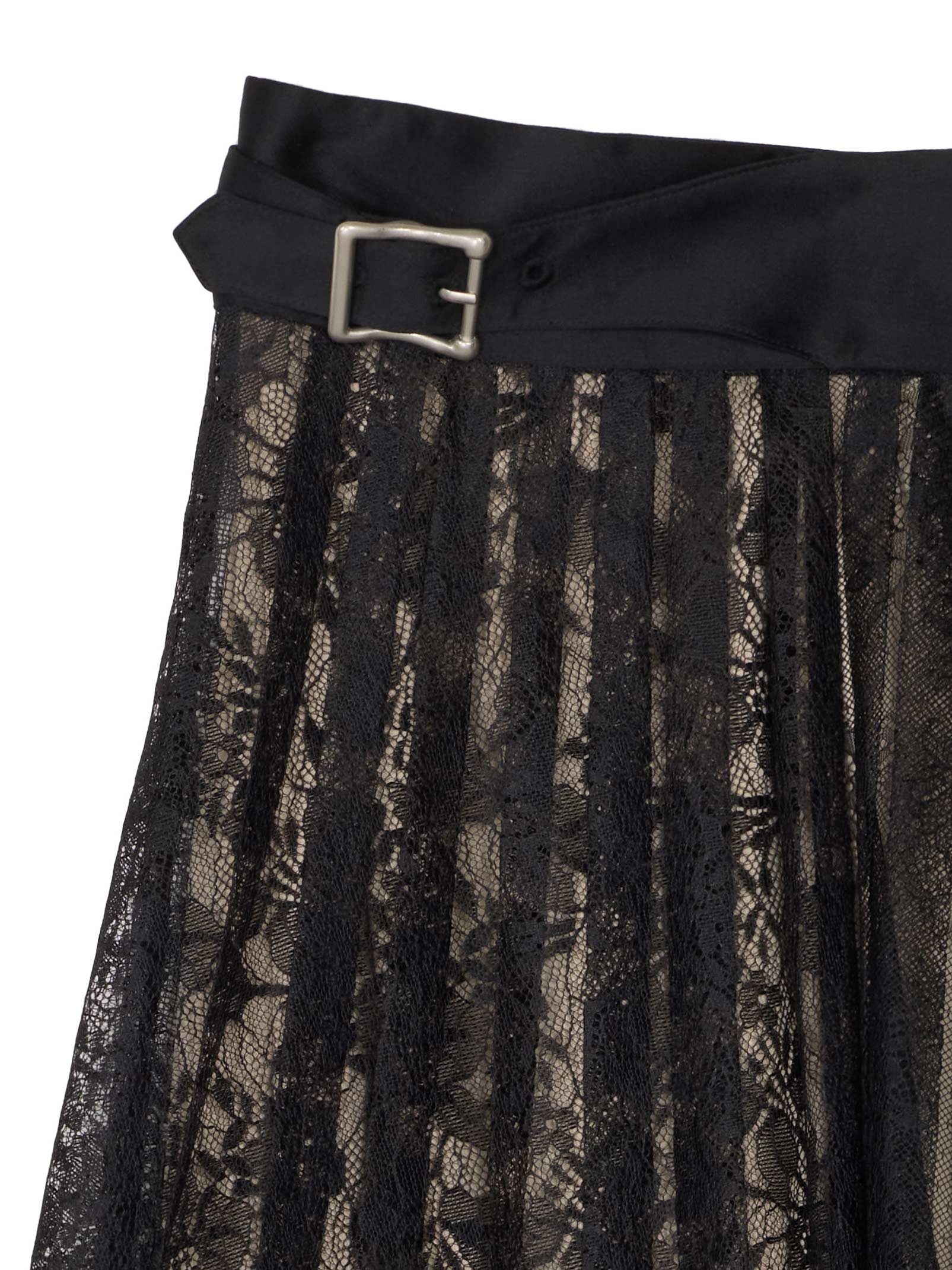 LAYERED LACE PLEATS SKIRT