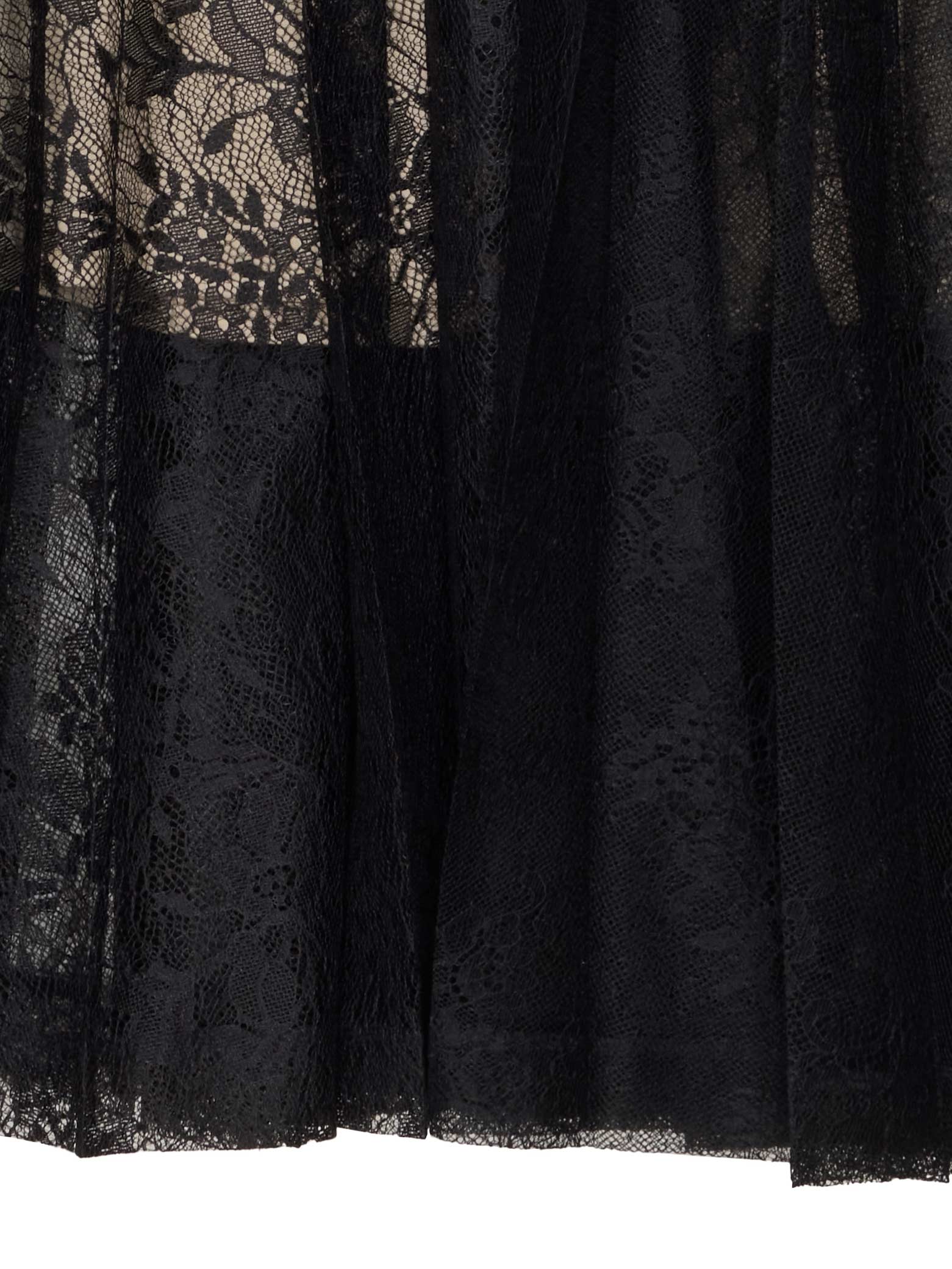 LAYERED LACE PLEATS SKIRT