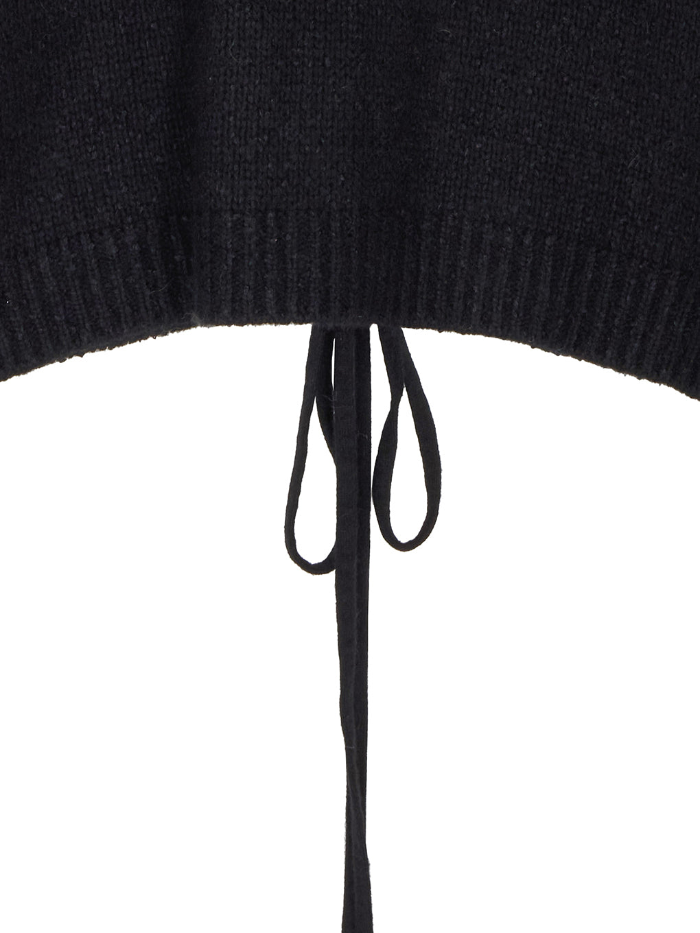 BACK OPEN LACE UP KNIT TOP