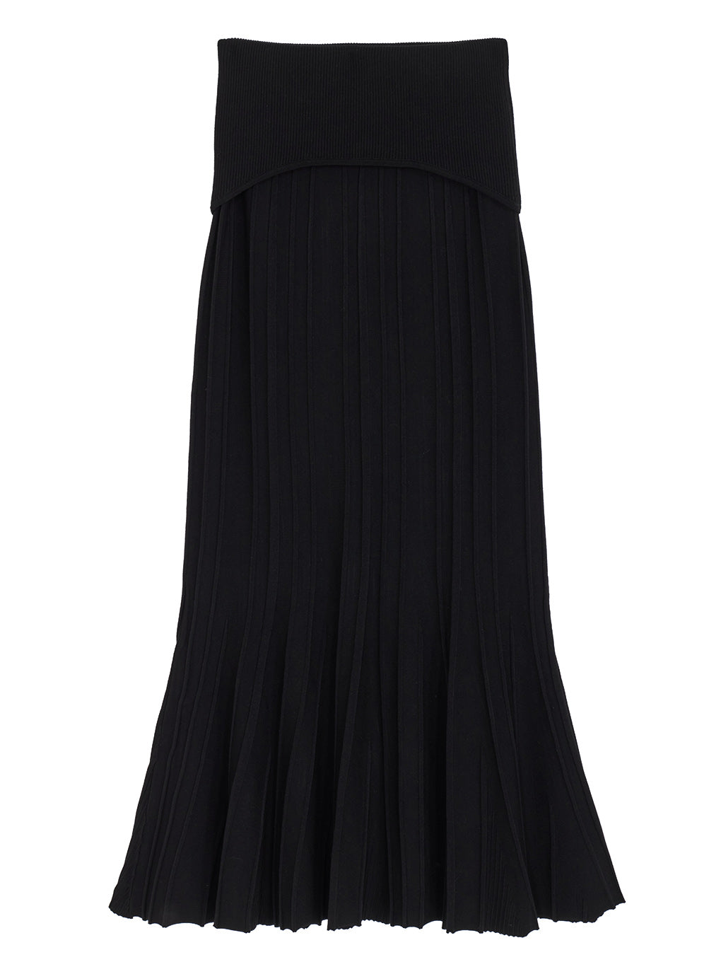 PLEATS CORSET KNIT SKIRT