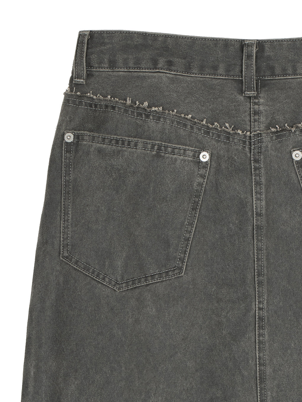 SYNTHETIC LEATHER WASH WIND SKIRT