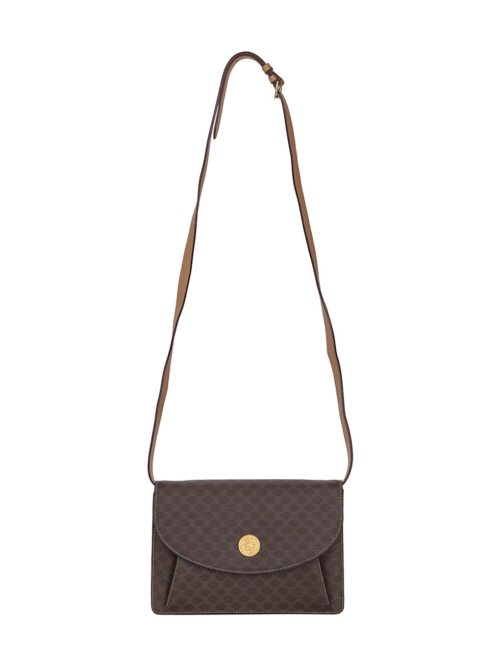 CELINE マカダム柄ロゴ刻印ショルダーバッグ