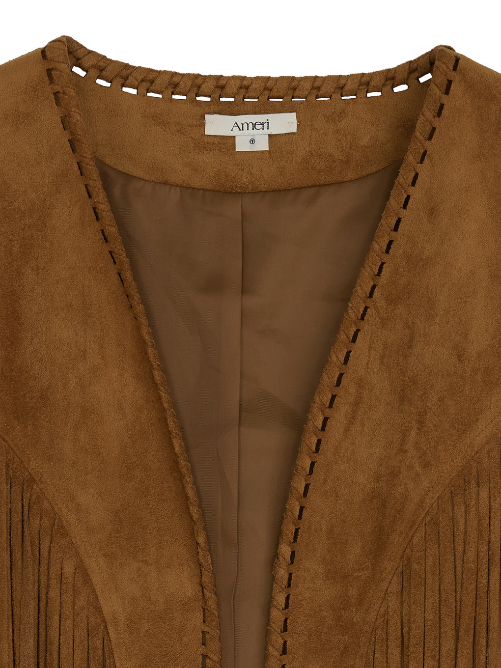 WESTERN FRINGE SYNTHETIC SUEDE VEST