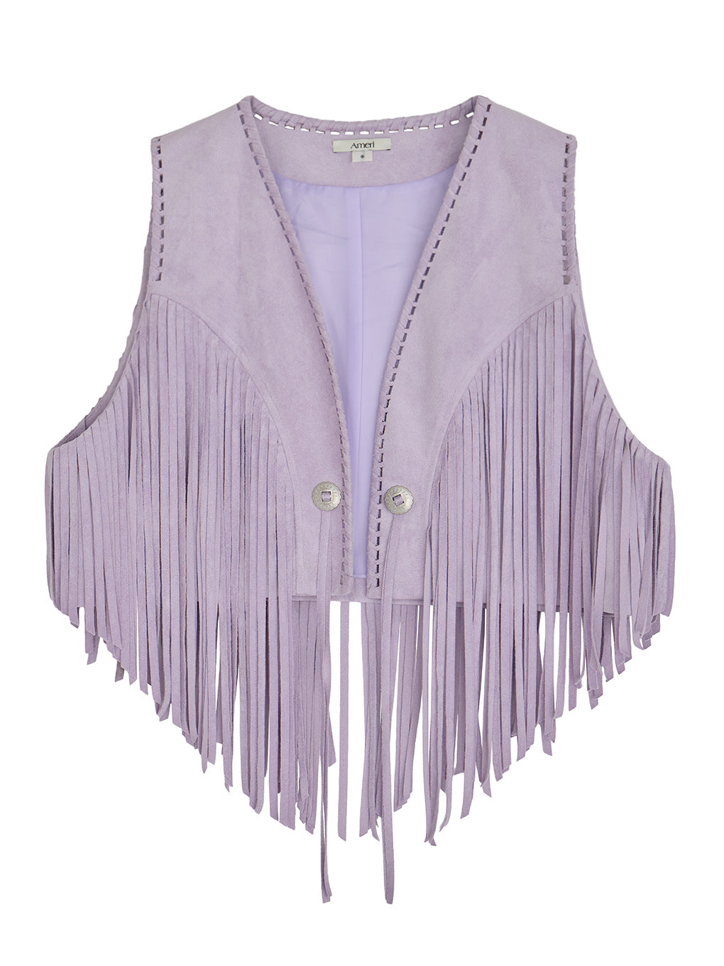 WESTERN FRINGE SYNTHETIC SUEDE VEST
