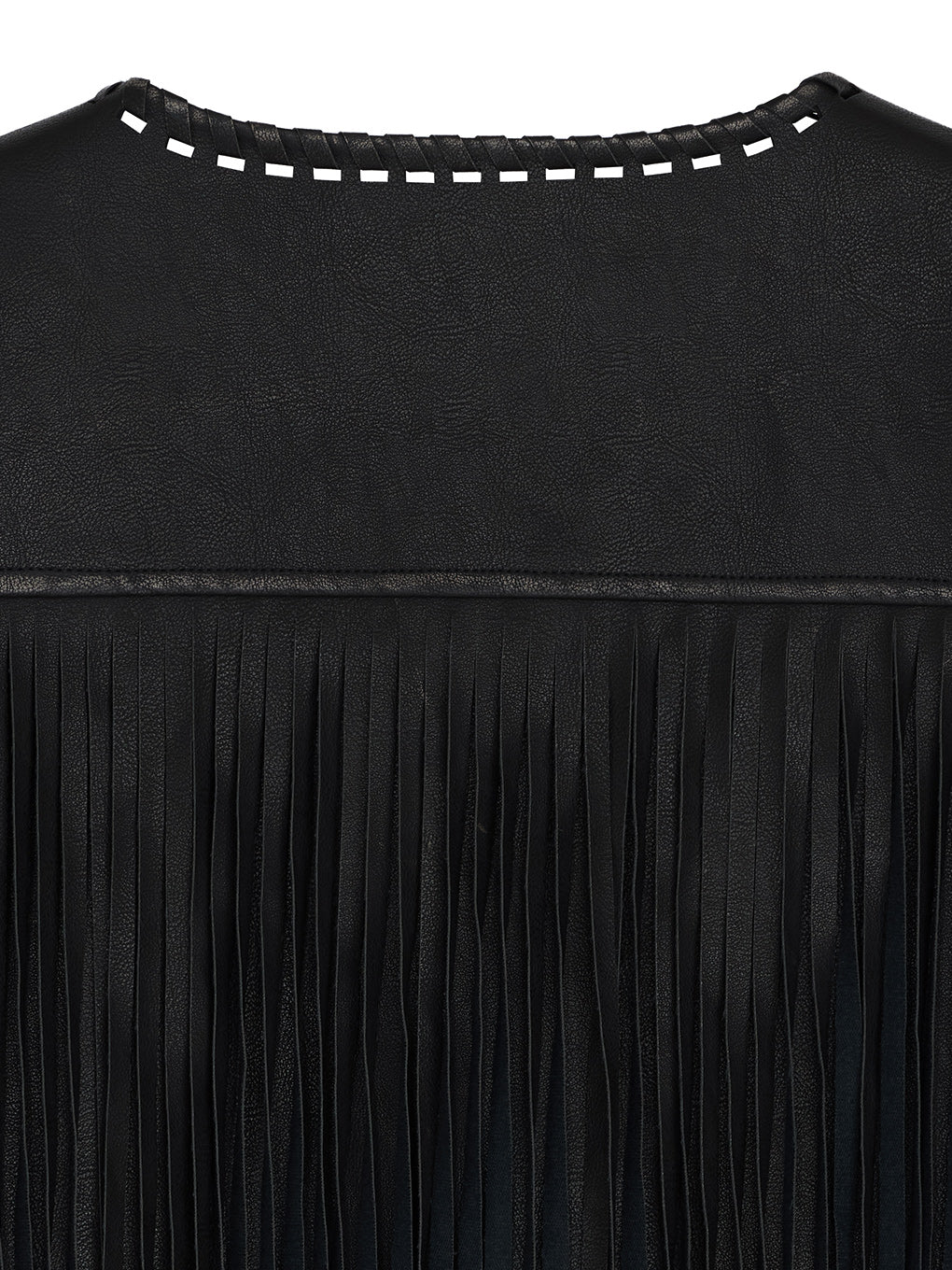 WESTERN FRINGE SYNTHETIC LEATHER VEST