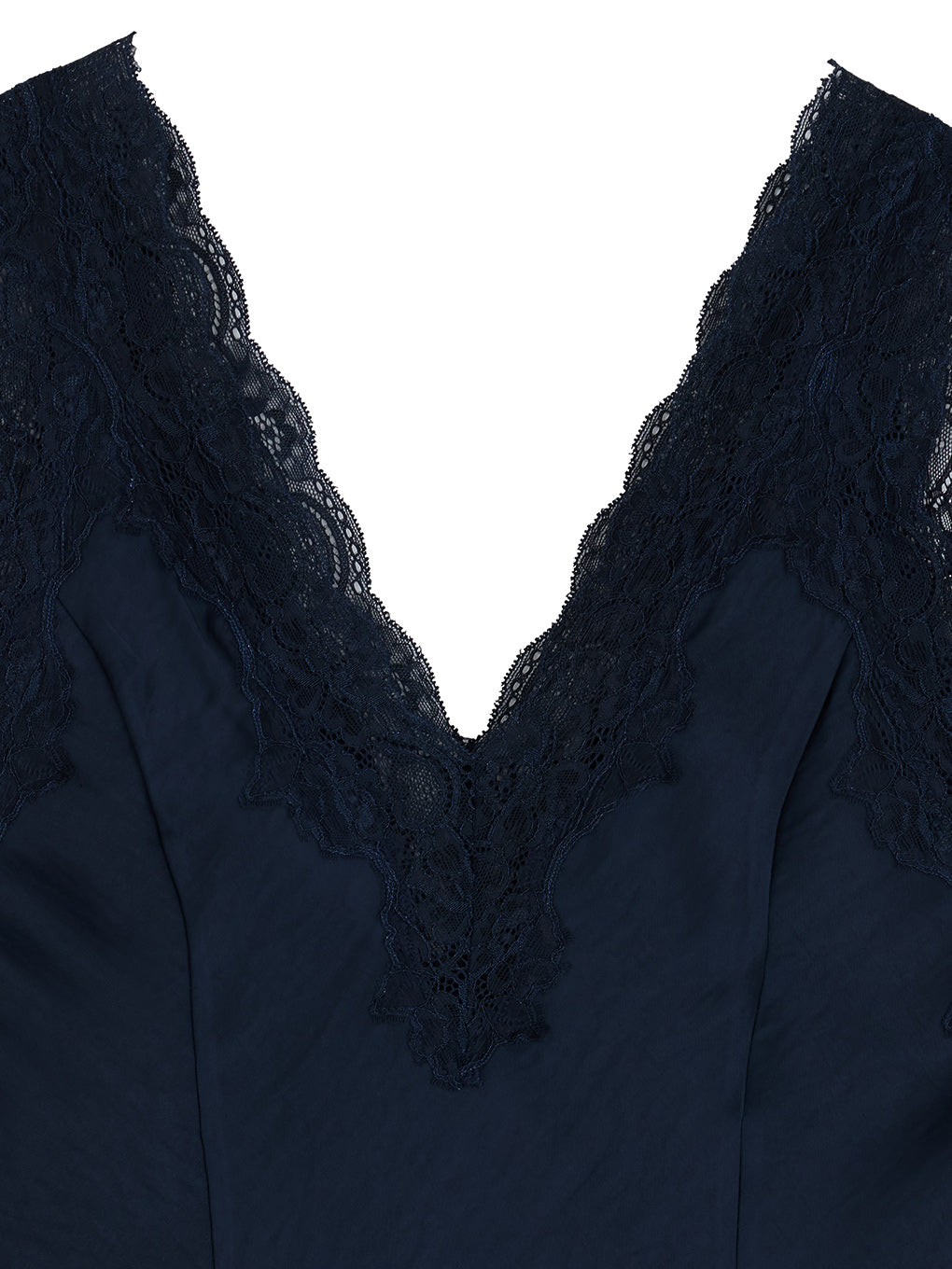 LACY SATIN TUNIC LAYERED TOP