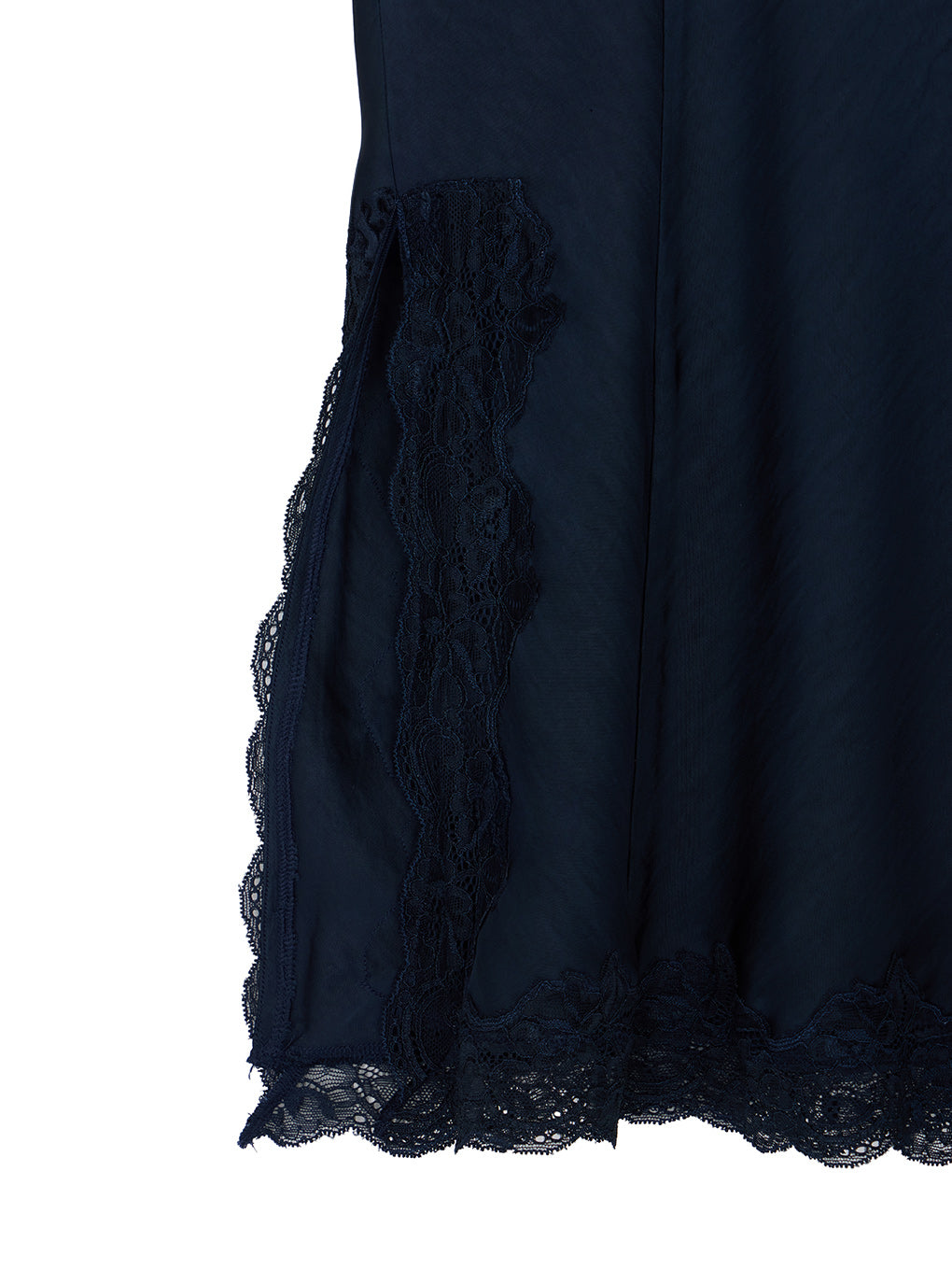 LACY SATIN TUNIC LAYERED TOP