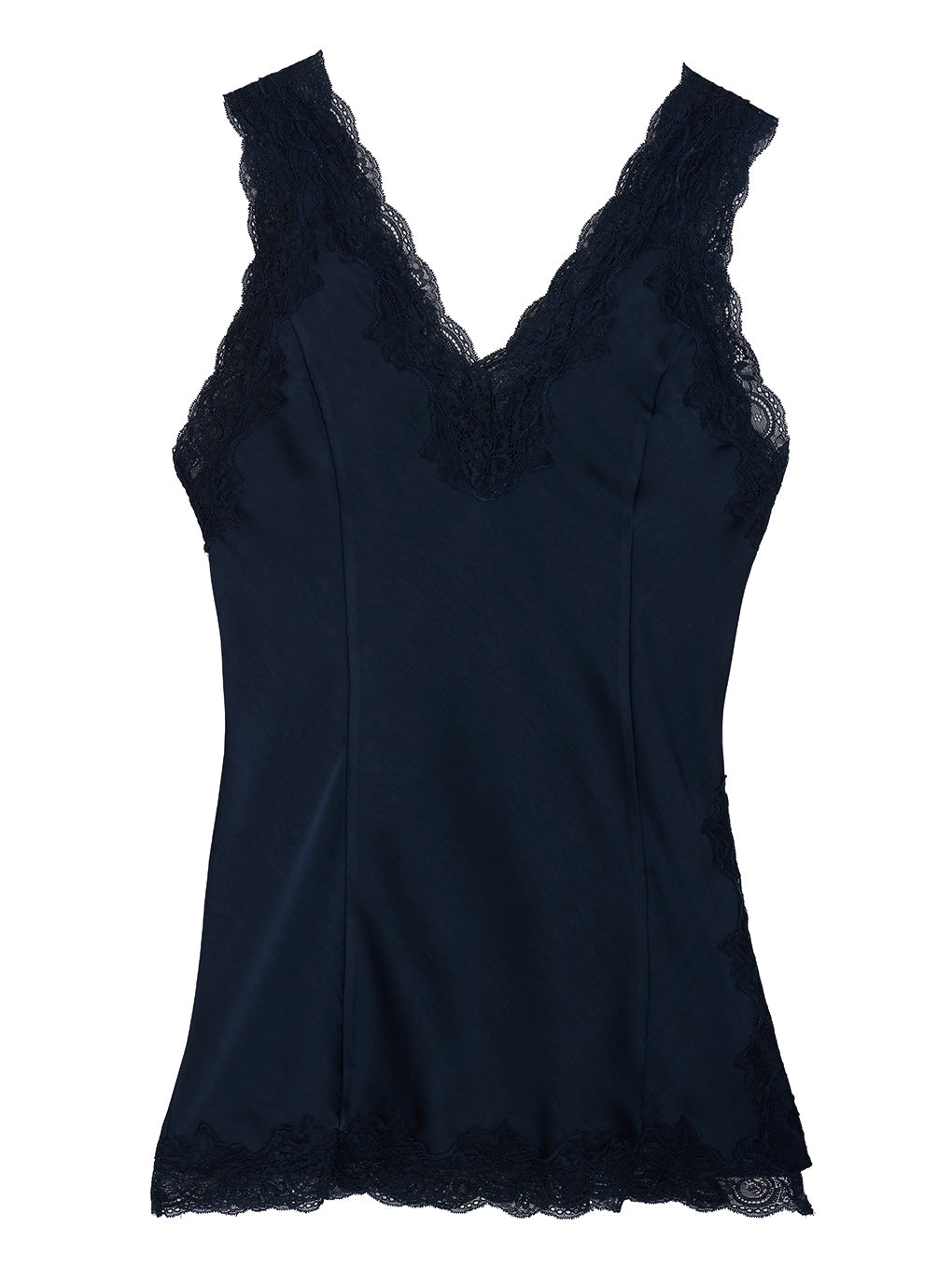 LACY SATIN TUNIC LAYERED TOP