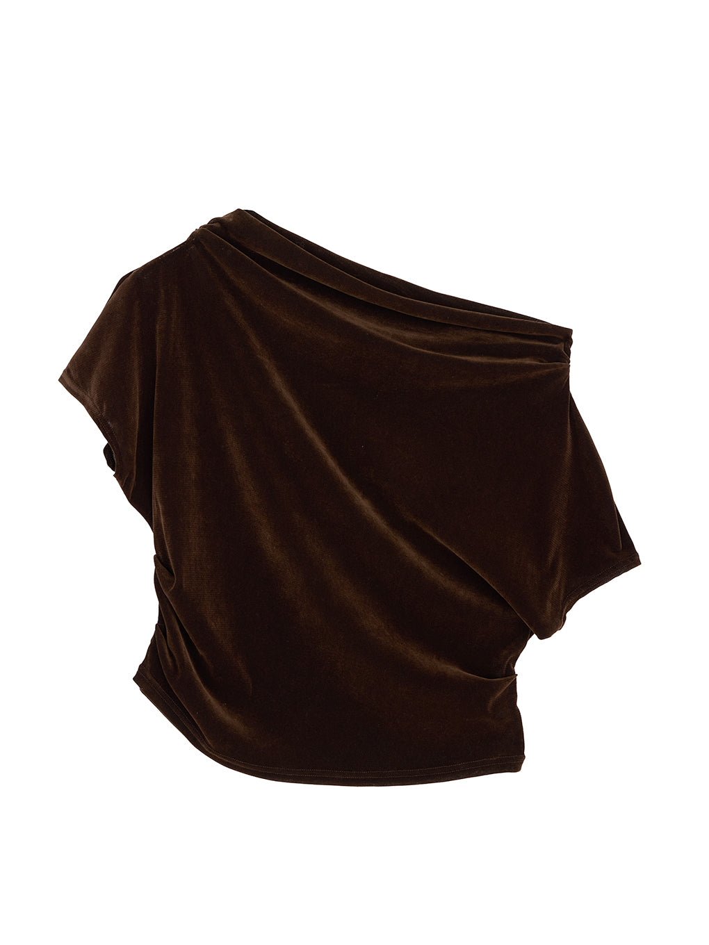 2WAY DRAPE VELOUR TOP