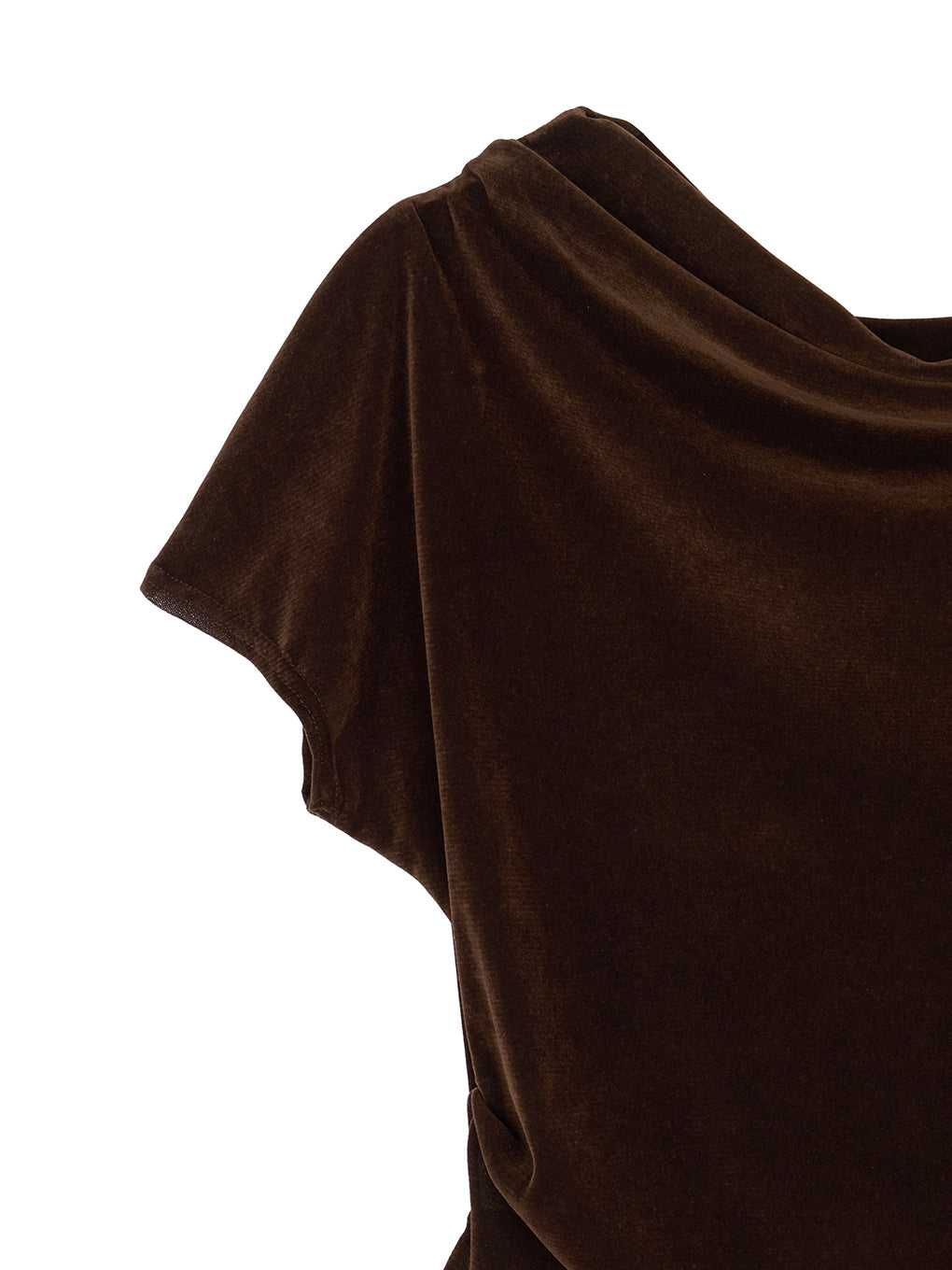 2WAY DRAPE VELOUR TOP