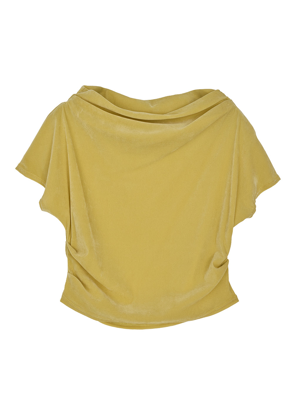 2WAY DRAPE VELOUR TOP