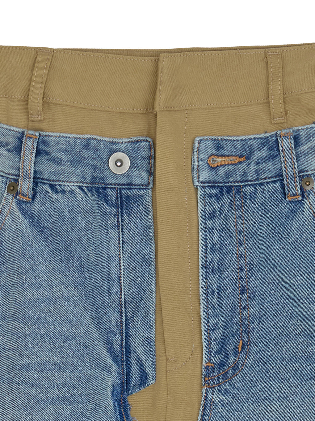 REMAKE DENIM CHINO SKIRT