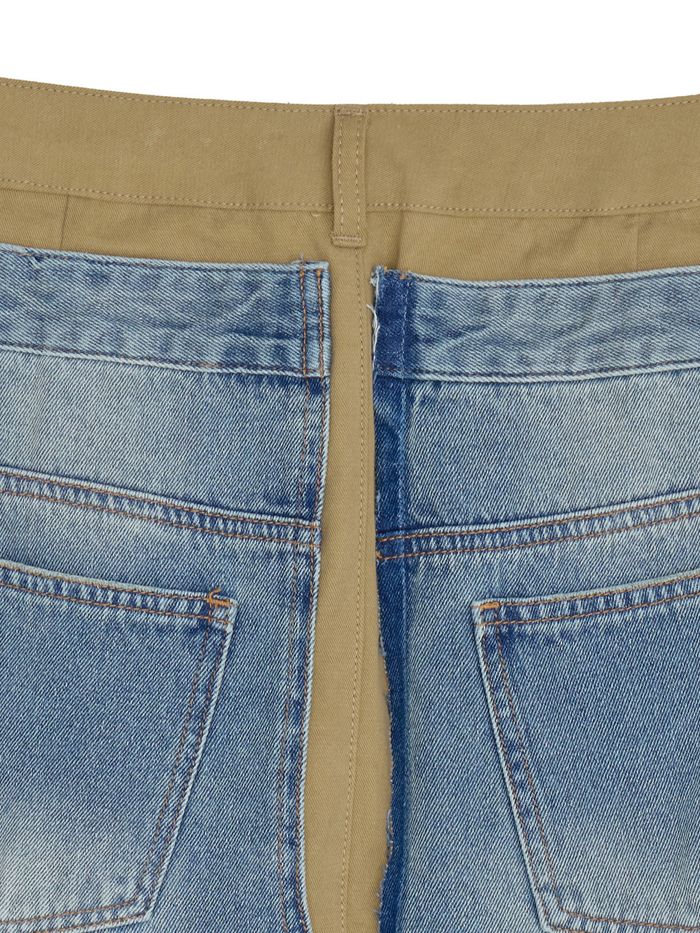 REMAKE DENIM CHINO SKIRT