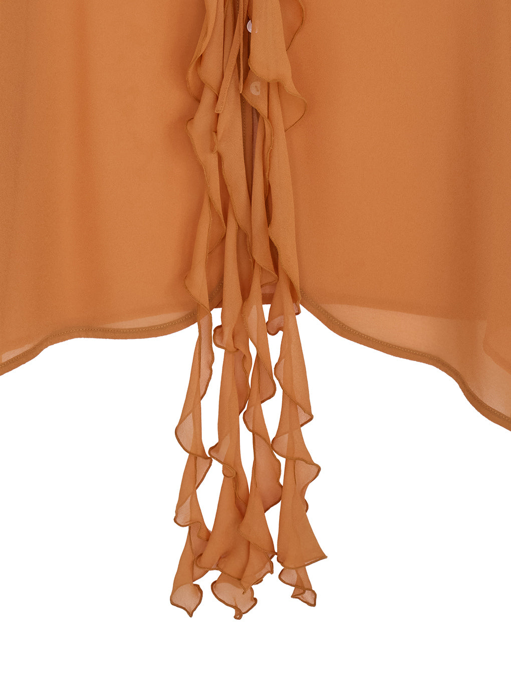 SHEER TWIST FRILL BLOUSE