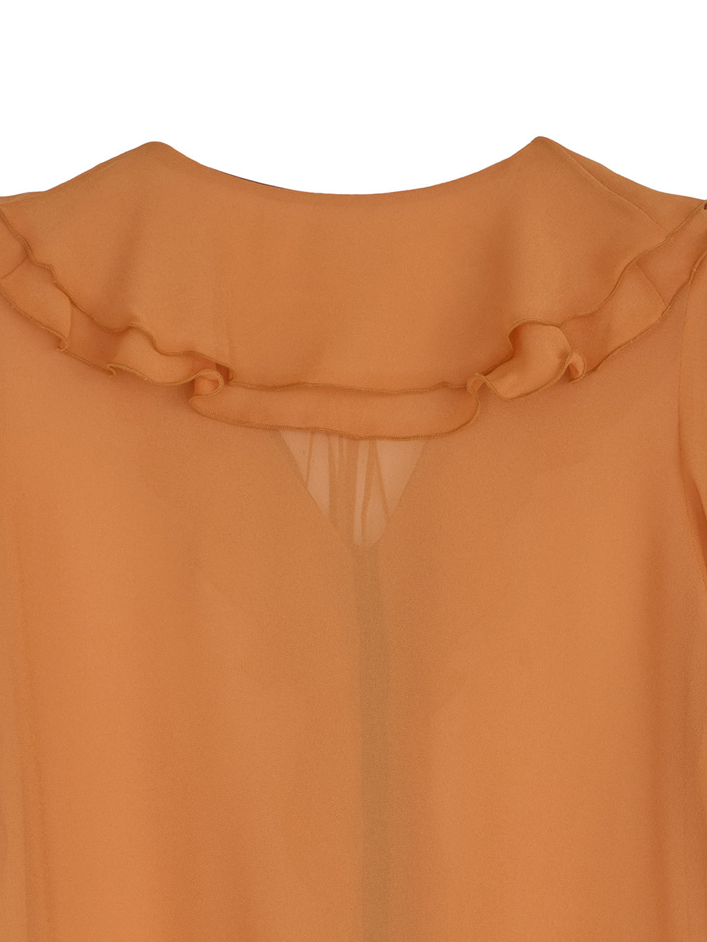 SHEER TWIST FRILL BLOUSE