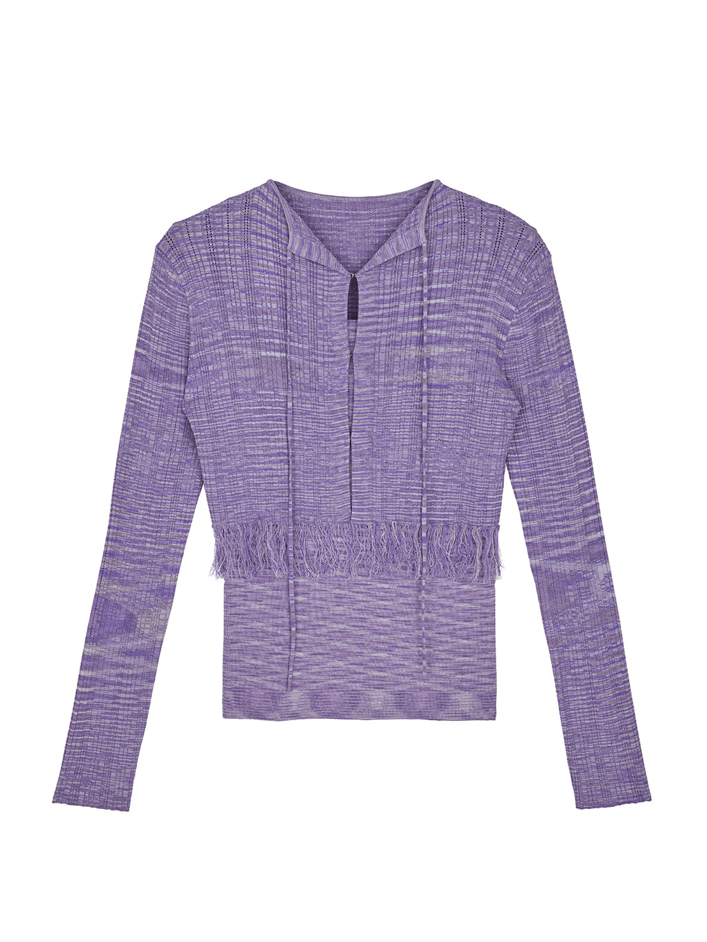 FRINGE CARDIGAN WITH CAMISOLE