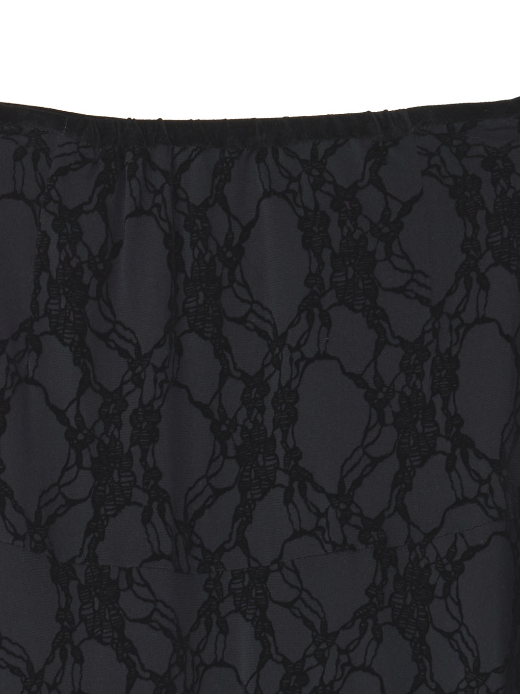 SHEER FLOCKY SEMI FLARE SKIRT