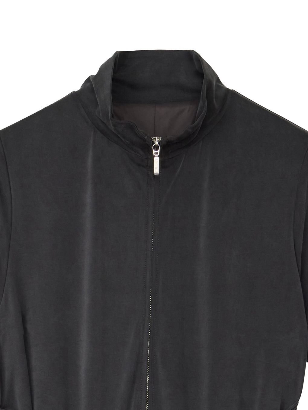 FIBRYL HIGH NECK ZIP CUT DRESS