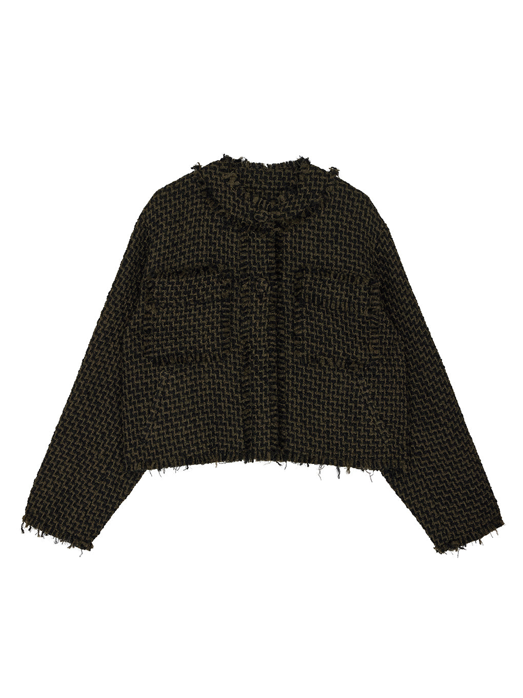TWEED FRINGE SHORT JACKET