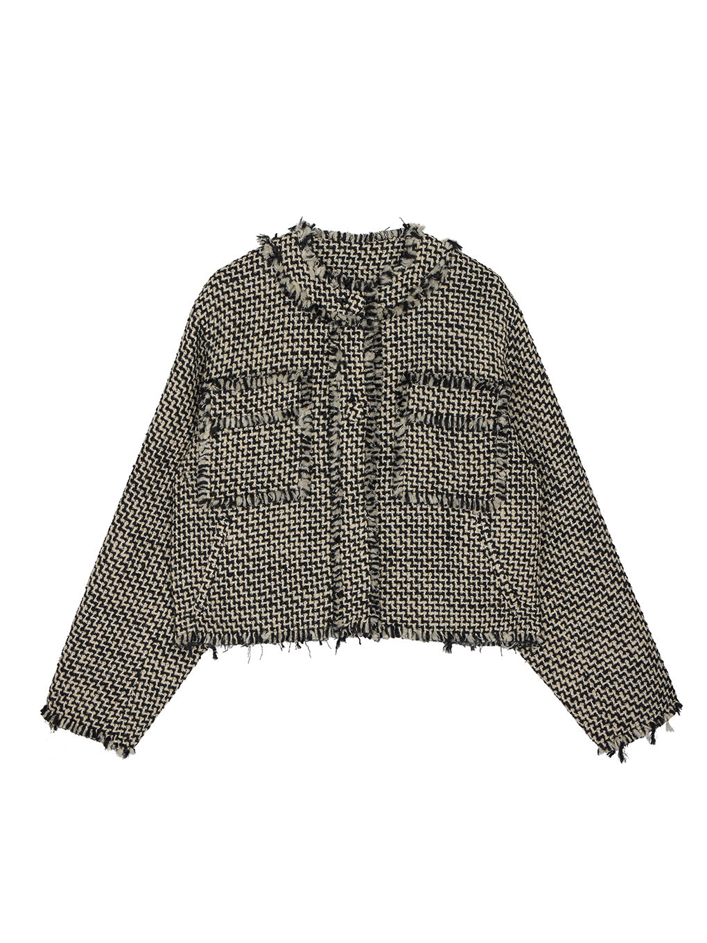 TWEED FRINGE SHORT JACKET