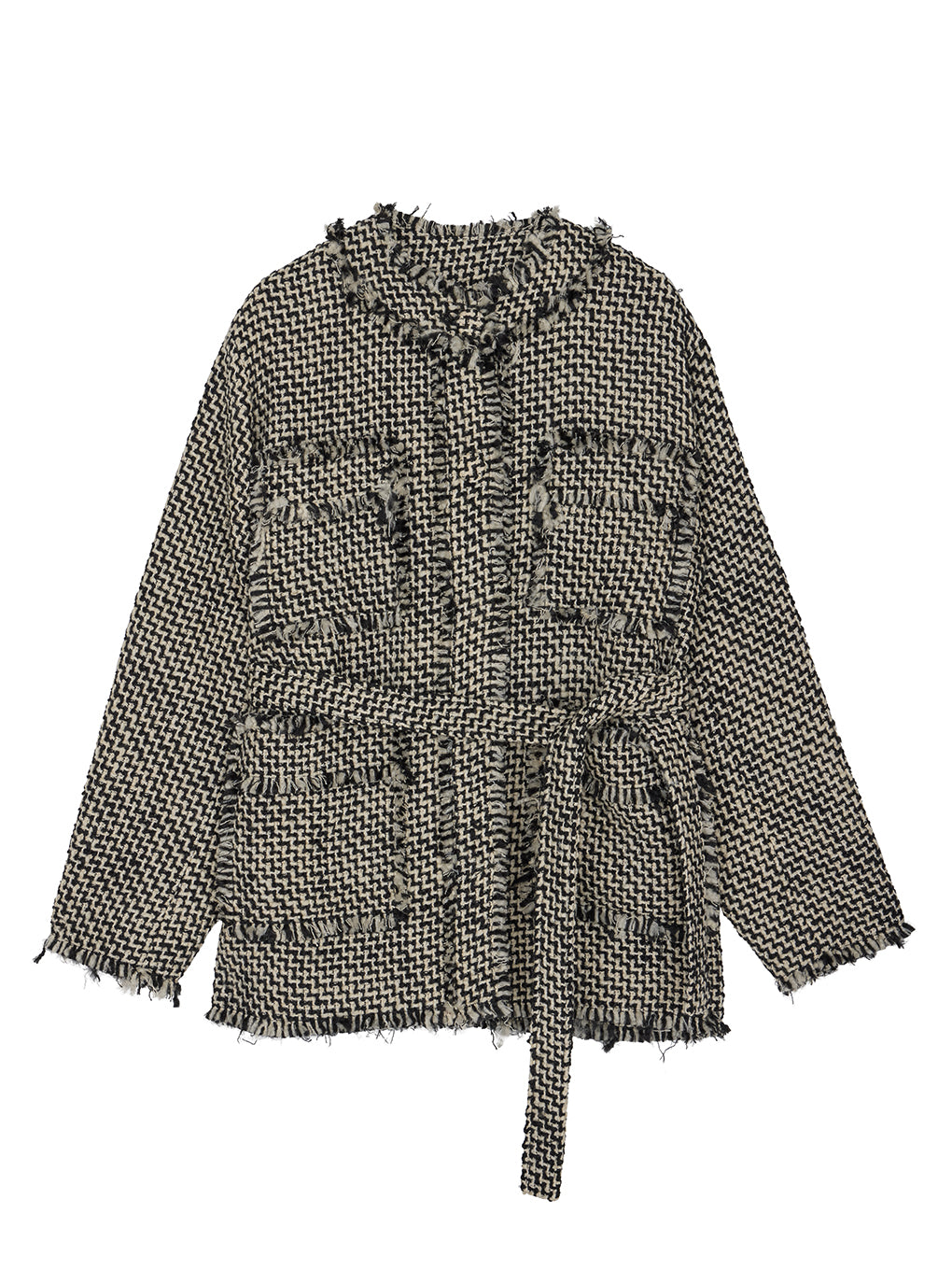 TWEED FRINGE MEDIUM JACKET