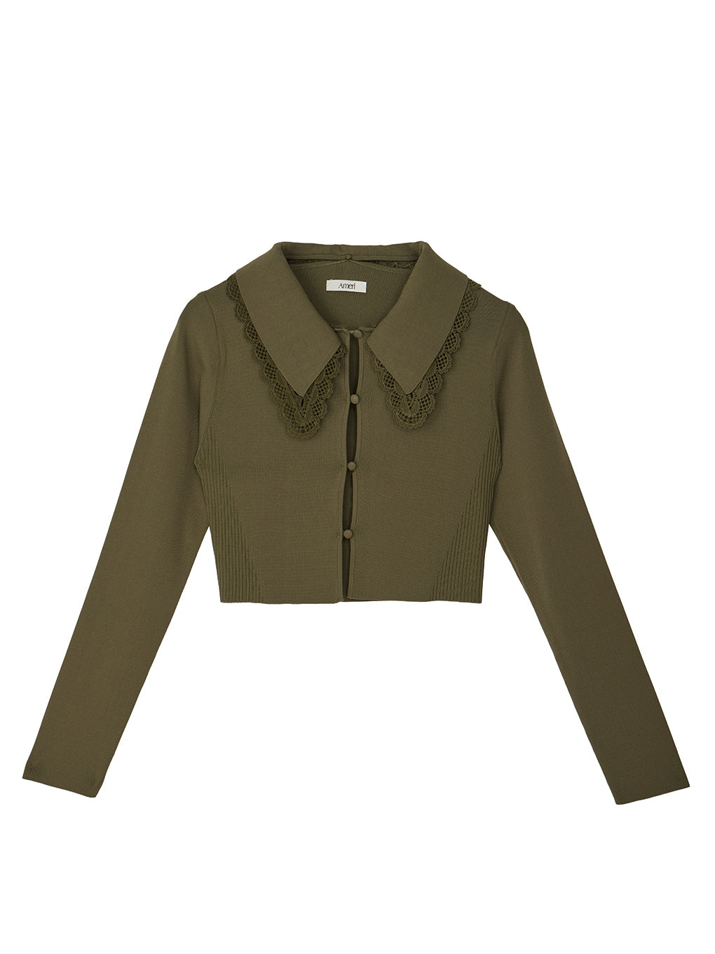 3WAY LACECOLLAR KNIT CARDIGAN