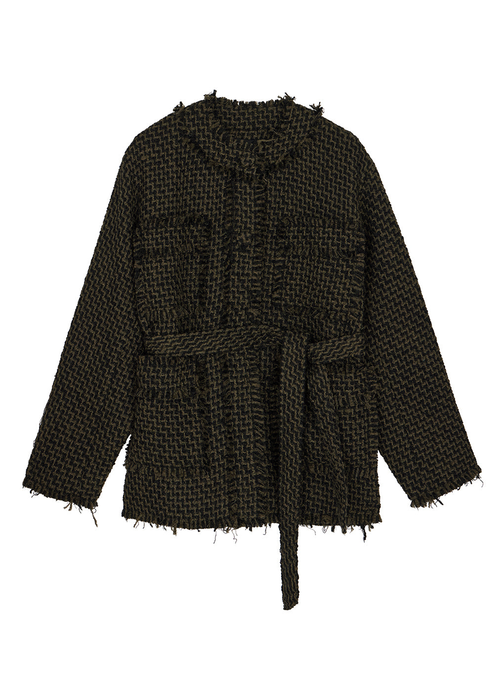 TWEED FRINGE MEDIUM JACKET