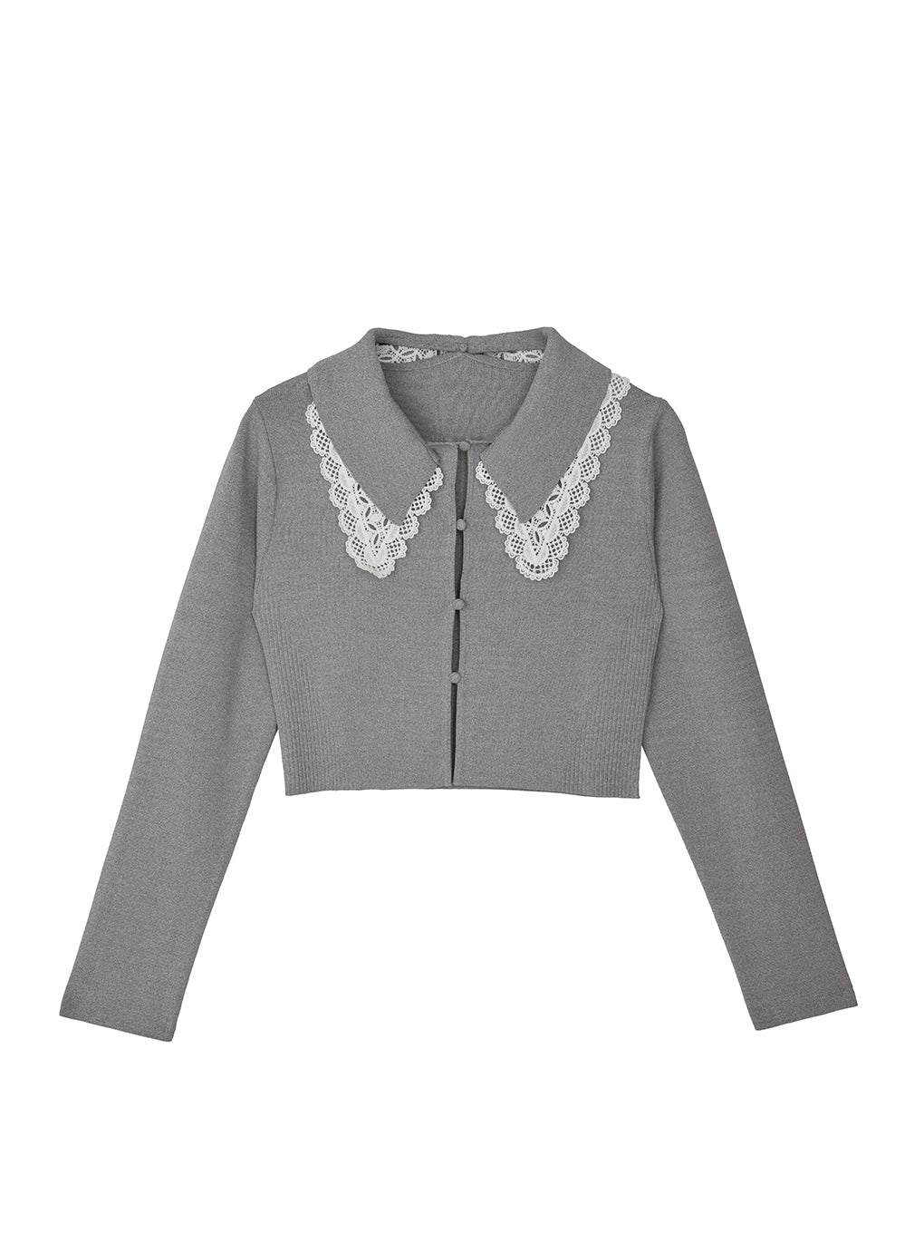 3WAY LACECOLLAR KNIT CARDIGAN