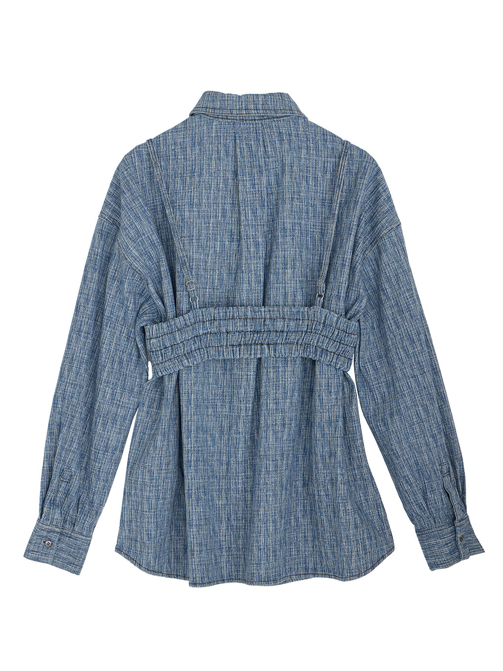 BUSTIER SET OVER DENIM HICKORY SHIRT