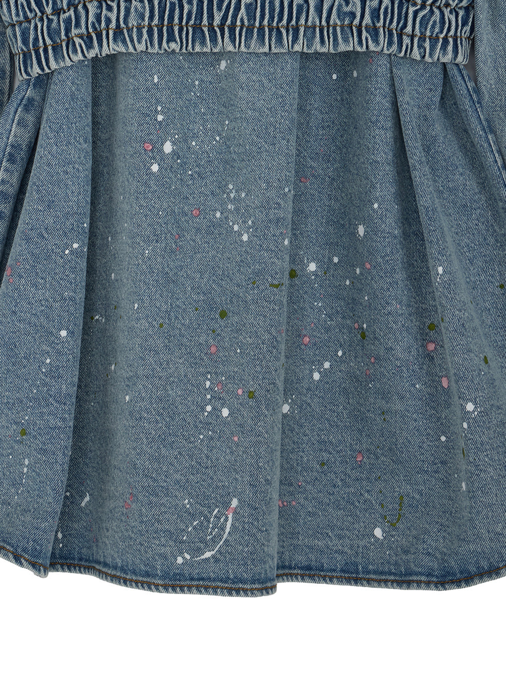BUSTIER SET OVER DENIM PAINT SHIRT