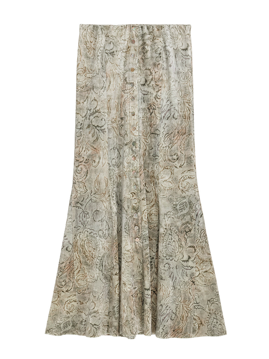 VINTAGE PAISLEY VELOUR NARROW SKIRT