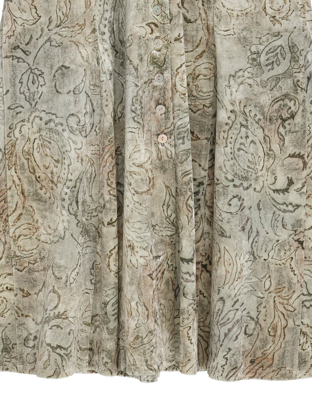 VINTAGE PAISLEY VELOUR NARROW SKIRT
