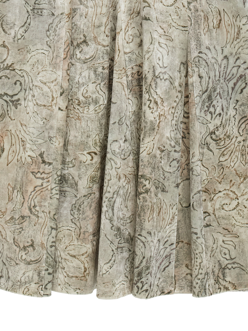 VINTAGE PAISLEY VELOUR NARROW SKIRT