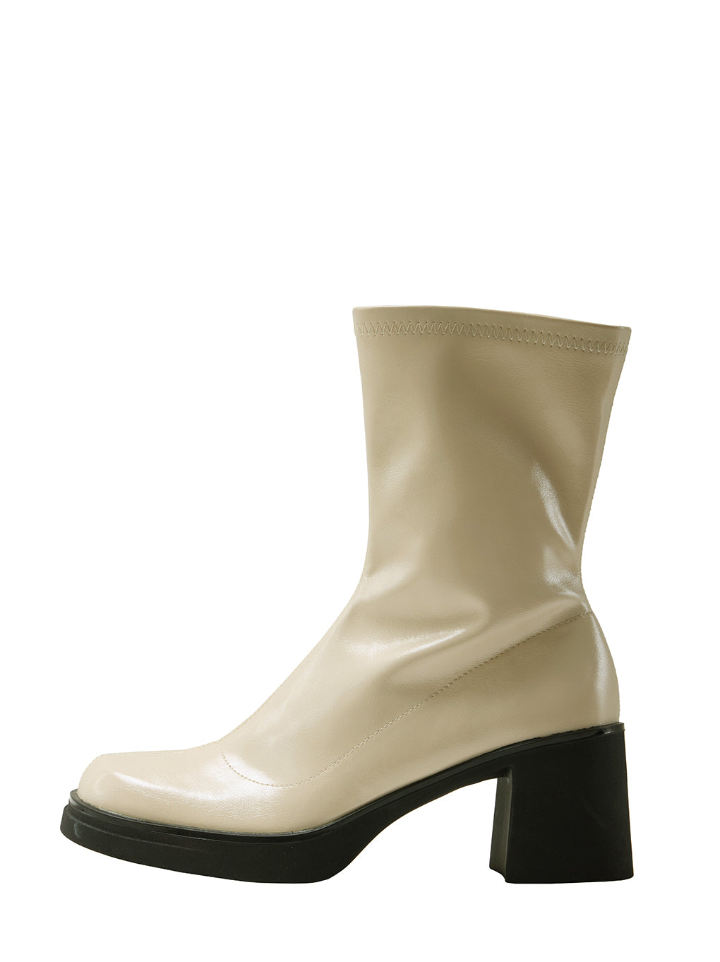 SYNTHETIC LEATHER PLATFORM BOOTS