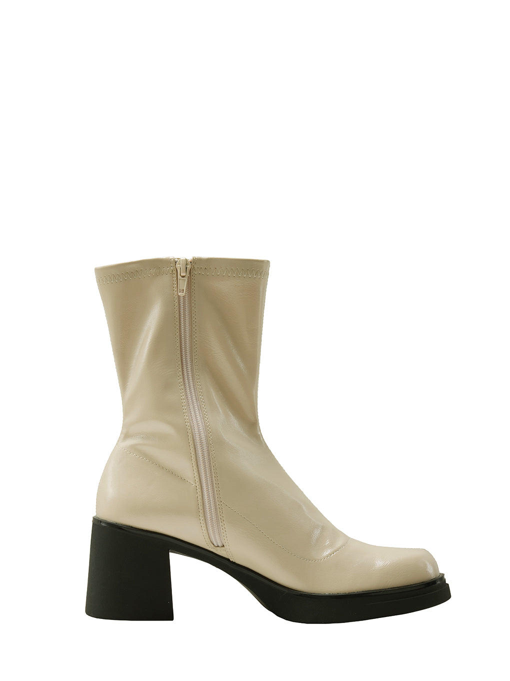 SYNTHETIC LEATHER PLATFORM BOOTS