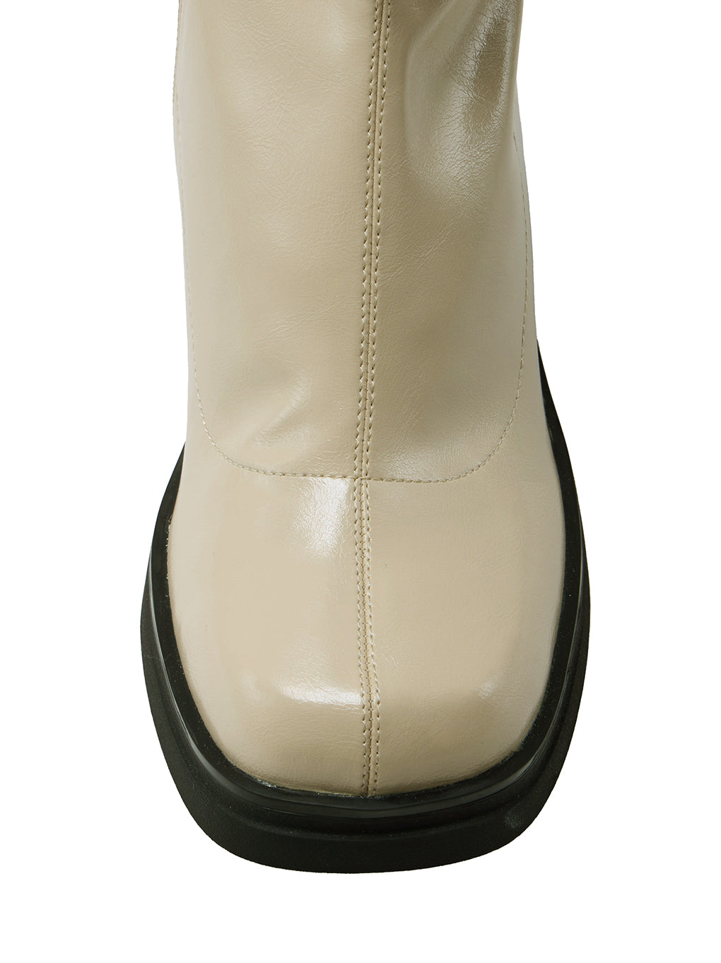 SYNTHETIC LEATHER PLATFORM BOOTS