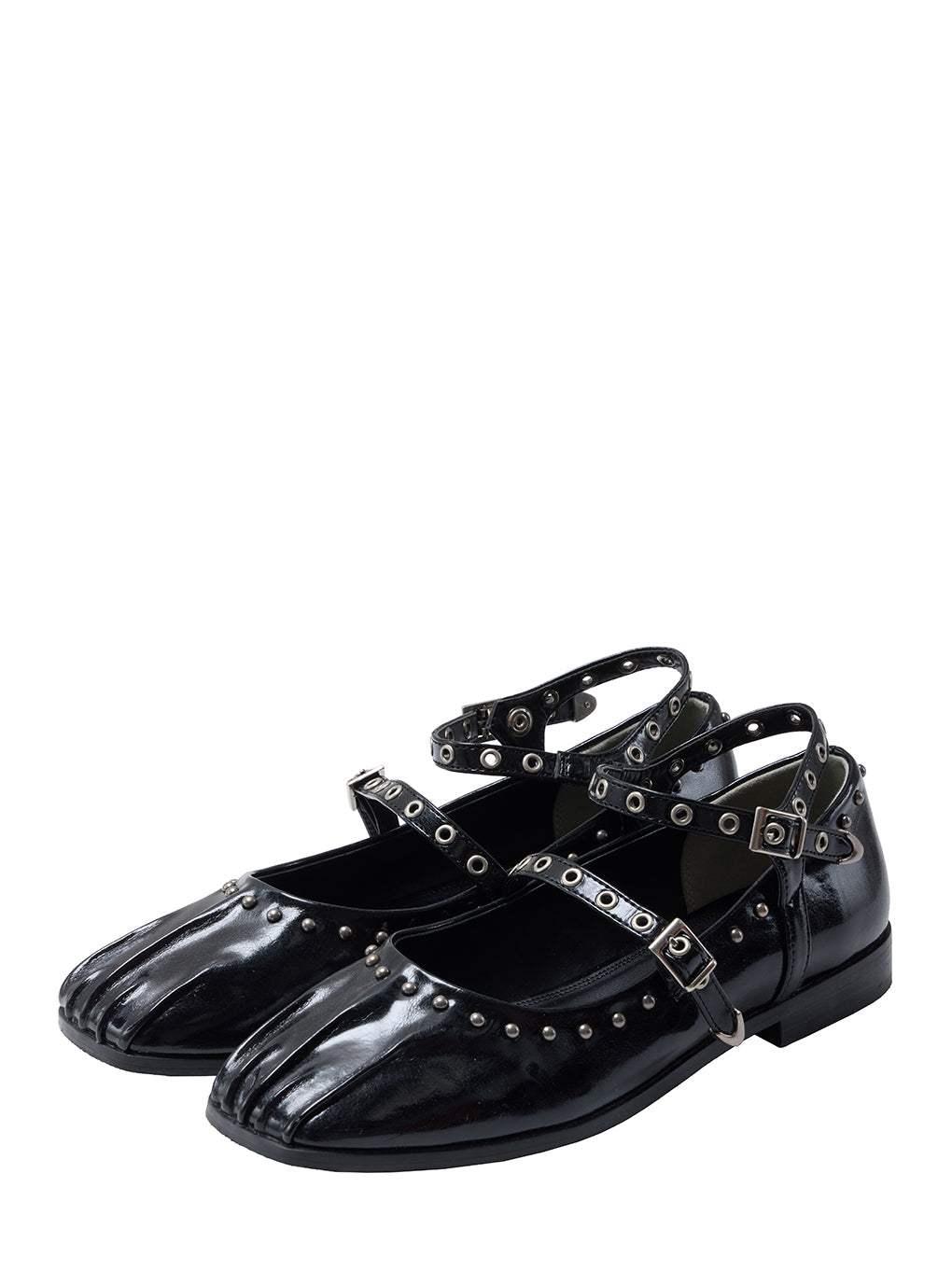 STUDS STRAP BALLET SHOES
