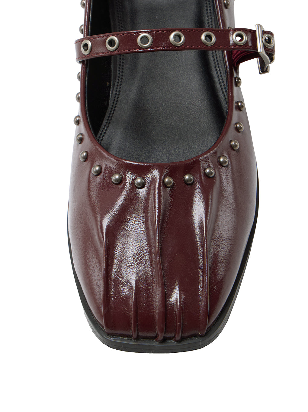 STUDS STRAP BALLET SHOES