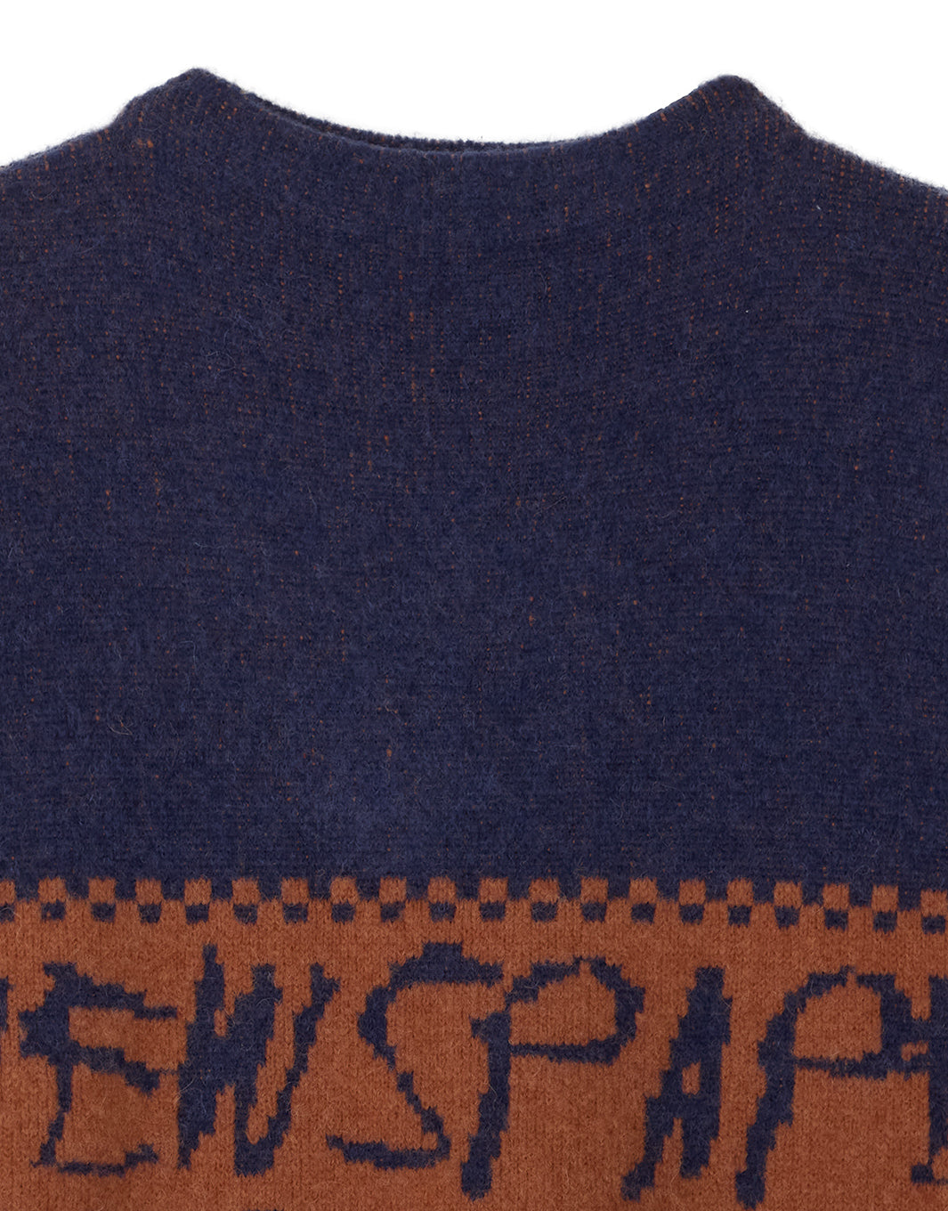 NEWS PAPER JACQUARED KNIT TOP