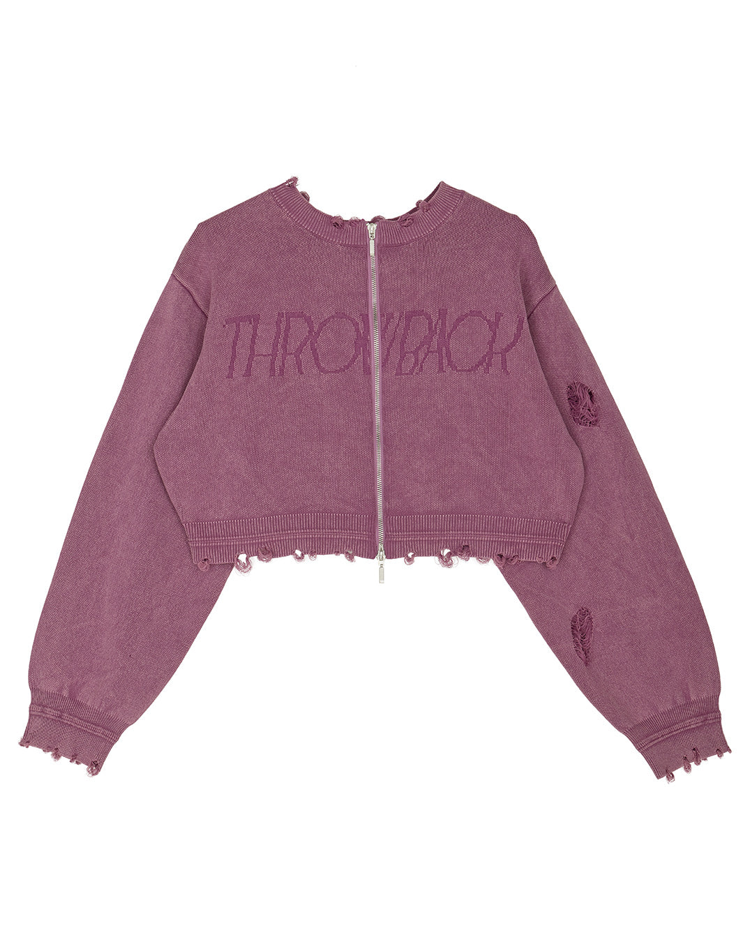 DAMAGE LOGO SHORT KNIT TOP