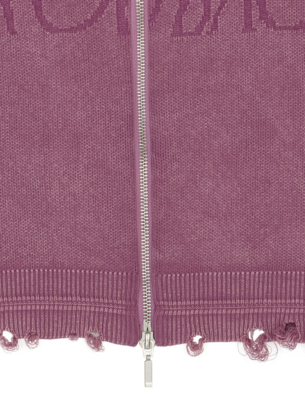 DAMAGE LOGO SHORT KNIT TOP