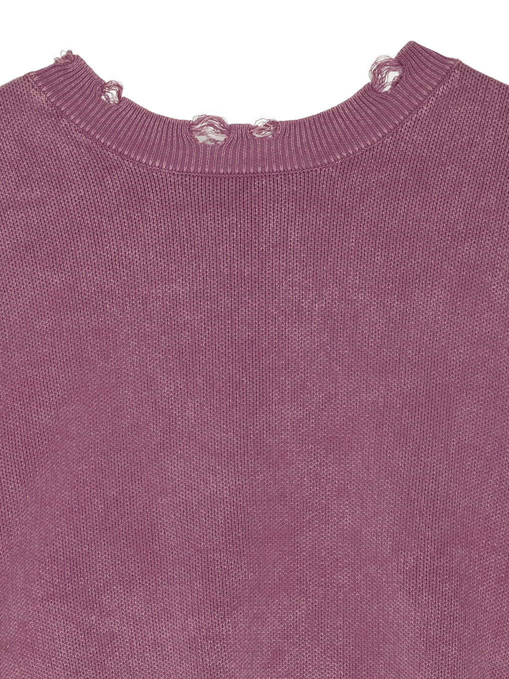 DAMAGE LOGO SHORT KNIT TOP