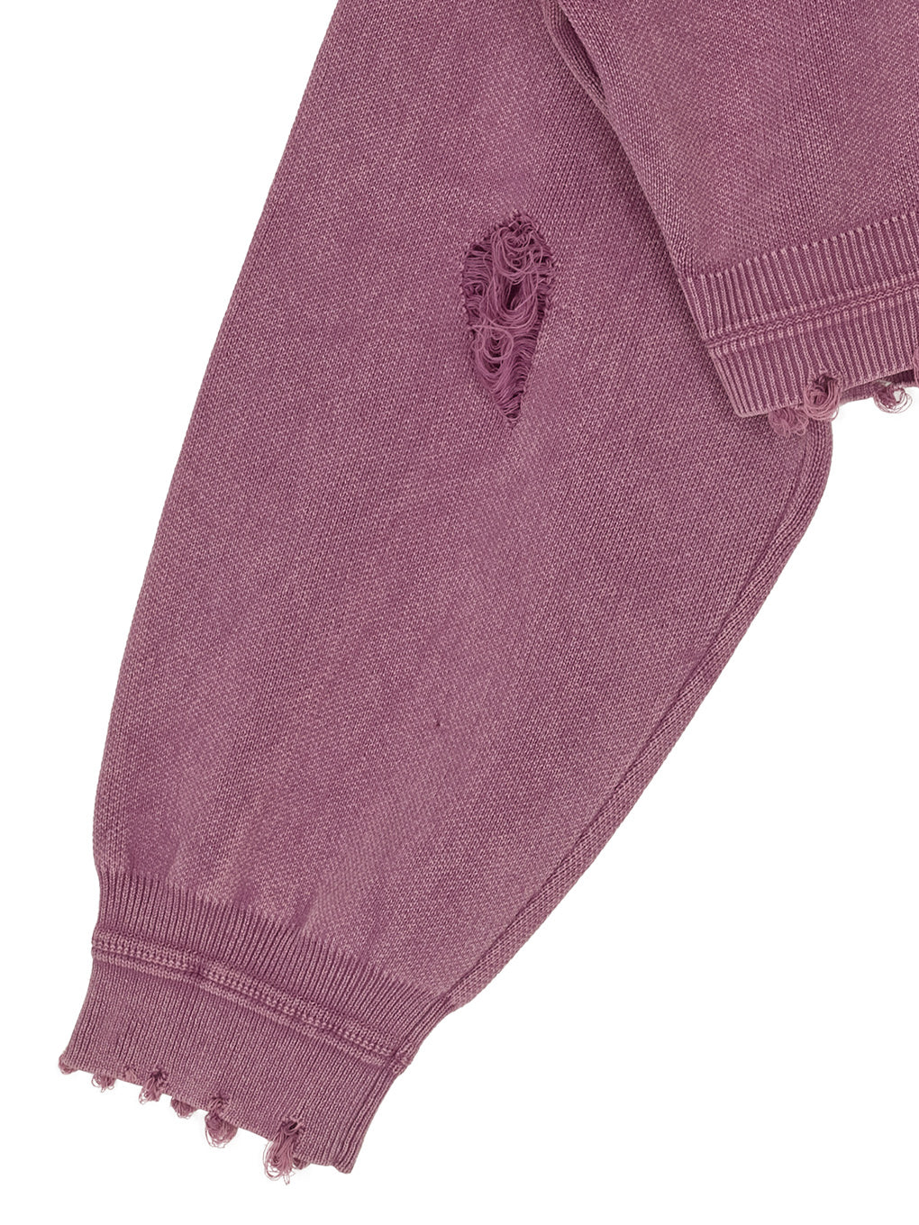 DAMAGE LOGO SHORT KNIT TOP
