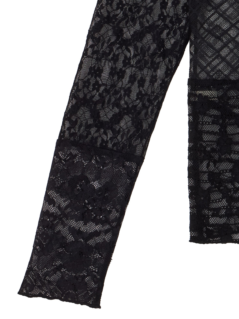 LACE PATCHWORK ASYMMETRY TOP