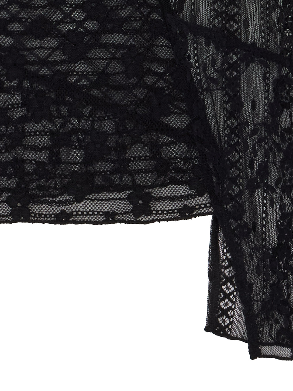 LACE PATCHWORK ASYMMETRY TOP