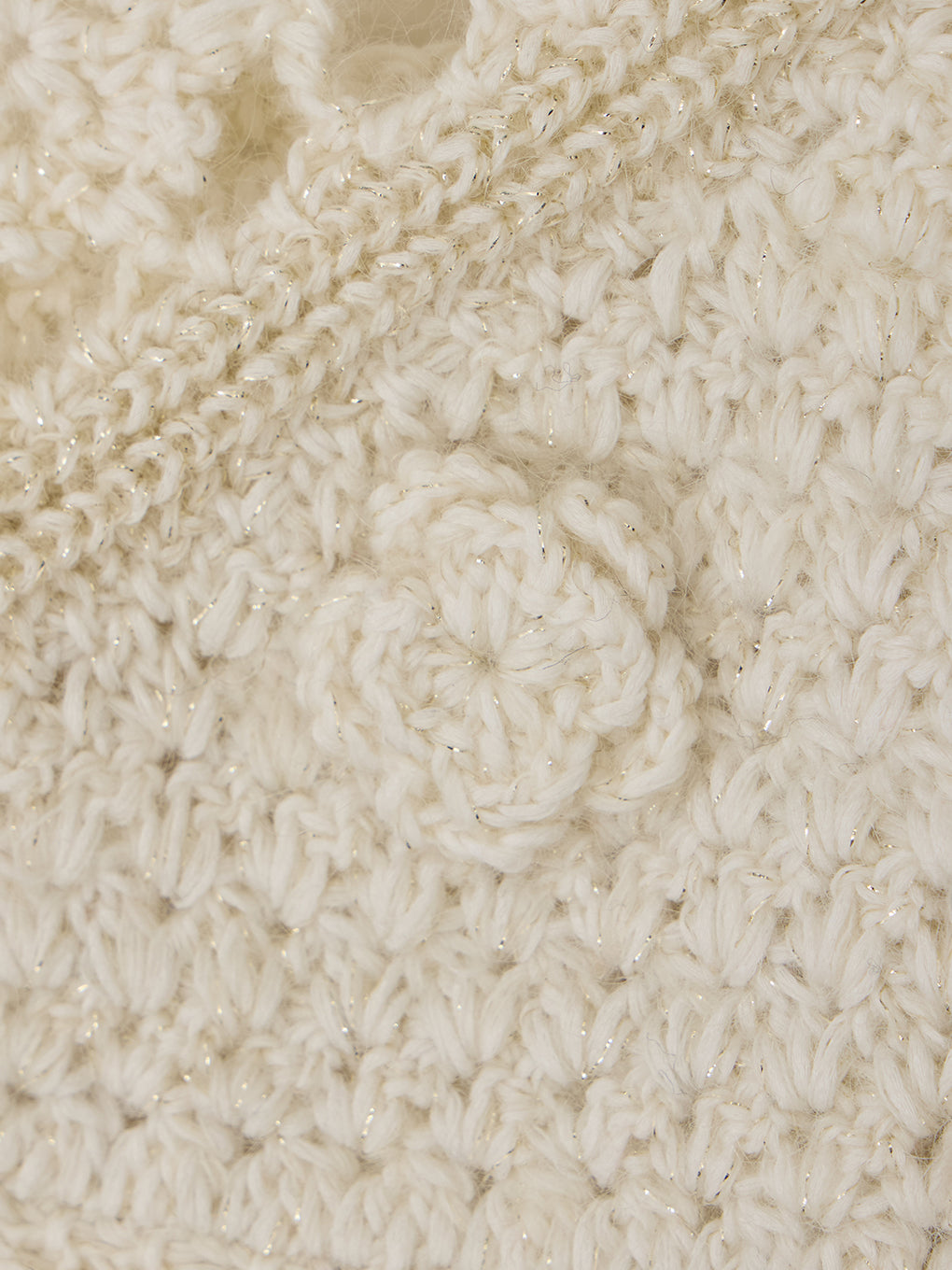 FLOWER MOTIF MOHAIR KNIT BISTIER